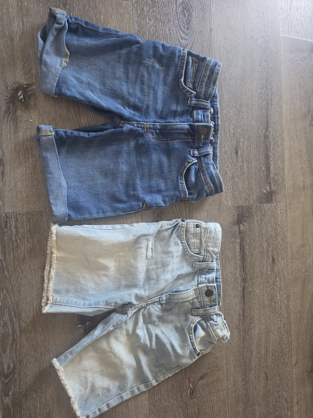 Girla Cat & Jack Denim Shorts Duo in Dark Blue and Light Blue